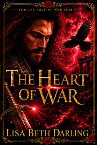 Ares God of War looks pensive with sword near him and raven flying over Olympus