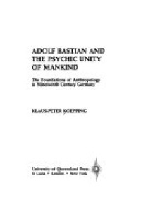 Cover of Adolf Bastian and the Psychic Unity of Mankind