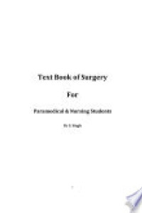 Cover of Textbook of Surgery for Paramedical & Nursing Students(Opeartion Theatre Technician)