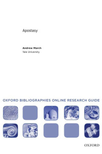 Cover of Apostasy: Oxford Bibliographies Online Research Guide