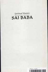 Cover of Spiritual Masters: Sai Baba