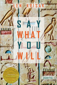Cover of Say What You Will (Able Muse Book Award for Poetry)