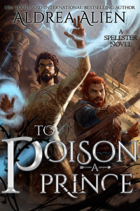 Cover of gay fantasy romance book with two men. One with a bow, the other using mage.