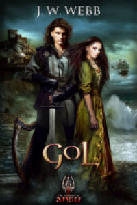 Lovers Lissane and Erun Cade stand on the shore as the Sea God rises.