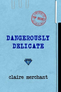 Book cover DD blue folder paper clip top secret diamond