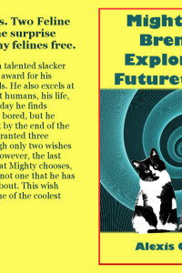Cats with teal swirls background
