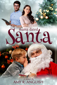 couple at odds with each other, Santa and little boy talking