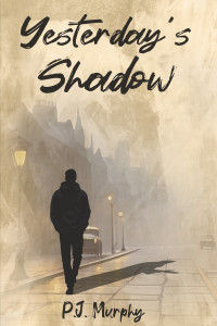 Silhoette of a young man on a street; his shadow is that of a preacher.