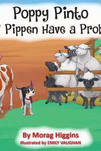 Pony and dog looking at sheep