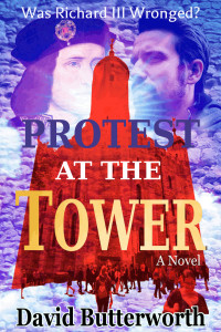 Richard III next to Joe, the protagonist with the Tower of London in the centre