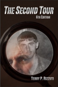The author’s image in a mirror looking over the shoulder of himself as a young man.