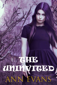 Mysterious looking young woman in the woods at night.