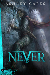 Thief clinging to the exterior of a castle wall at night