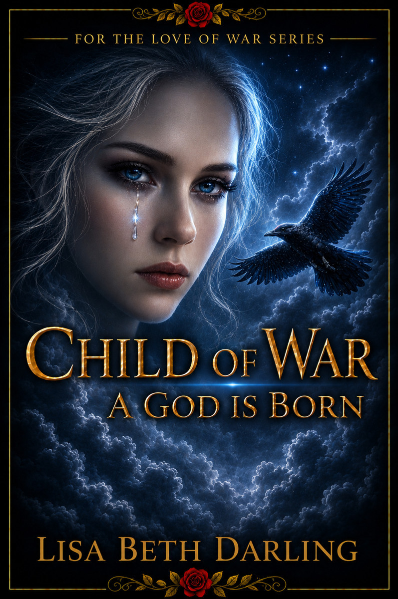 Alena in the clouds tearfully watching raven fly