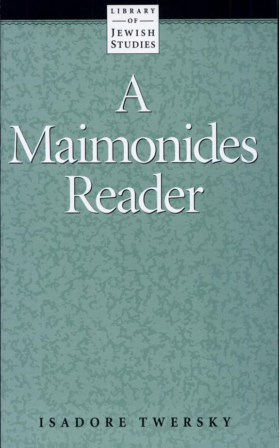Cover of A Maimonides Reader