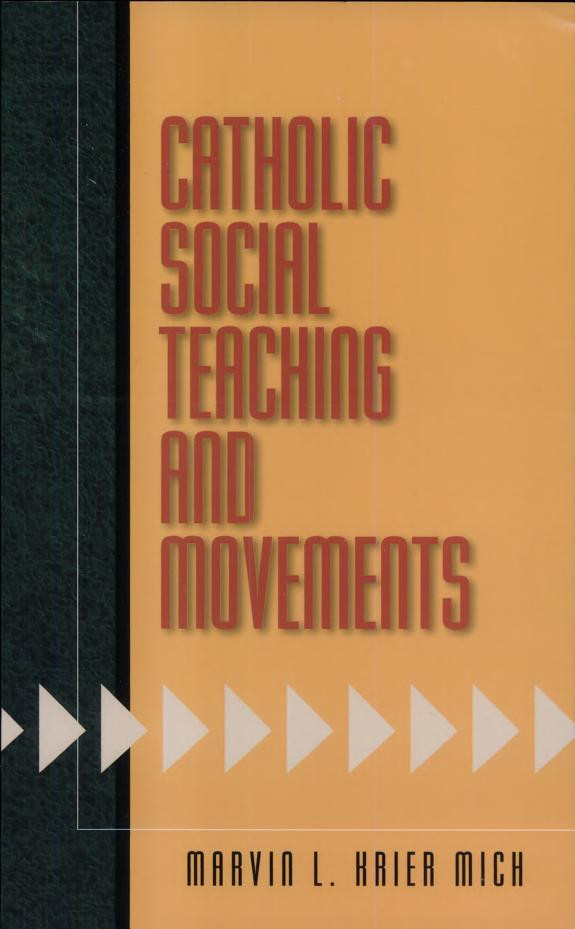 Cover of Catholic Social Teaching and Movements