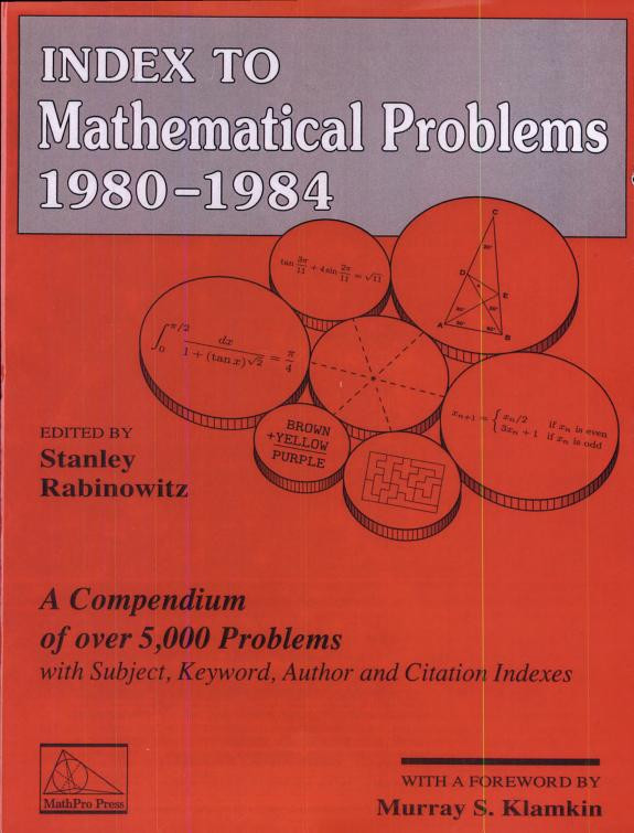 Cover of Index to Mathematical Problems, 1980-1984