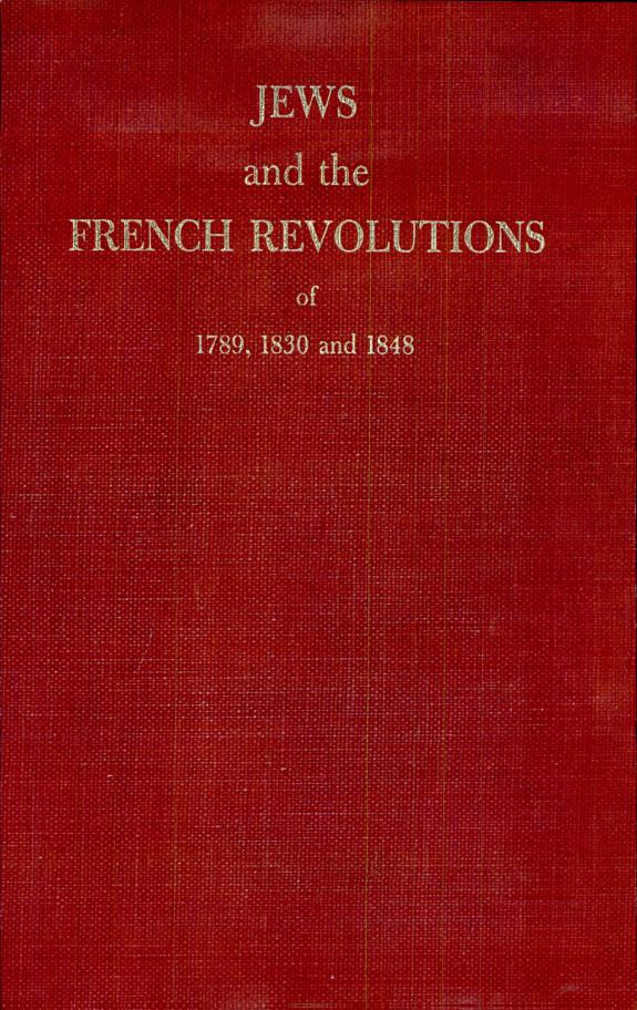 Cover of Jews and the French Revolutions of 1789, 1830 and 1848