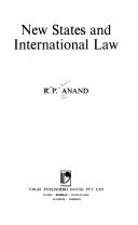 Cover of New States and International Law
