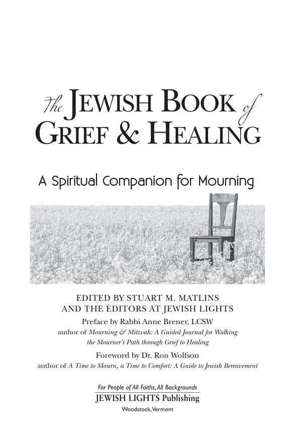 Cover of The Jewish Book of Grief and Healing