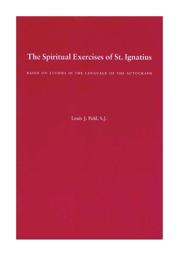 Cover of The Spiritual Exercises of St. Ignatius