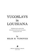 Cover of Yugoslavs in Louisiana