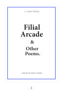 Cover of Filial Arcade & Other Poems