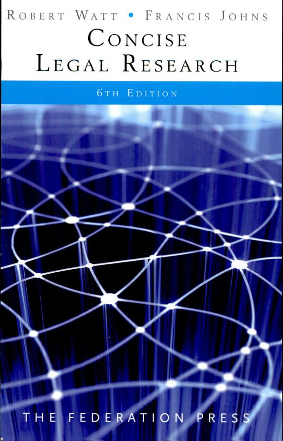 Cover of Concise Legal Research