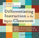 Cover of Differentiating Instruction in the Regular Classroom: How to Reach and Teach All Learners, Grades 3-12