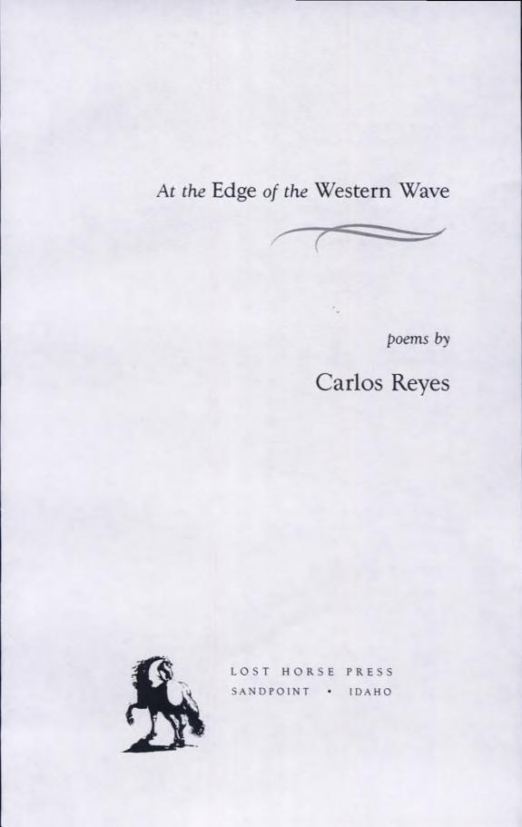 Cover of At the Edge of the Western Wave: Poems