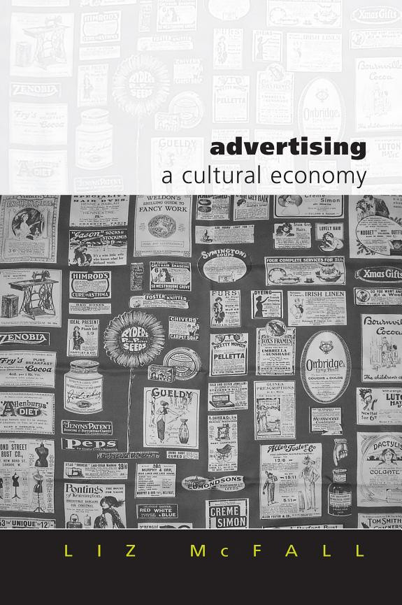 Cover of Advertising: A Cultural Economy
