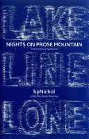 Cover of Nights on Prose Mountain: The Fiction of bpNichol