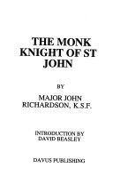 Cover of The Monk Knight of St. John