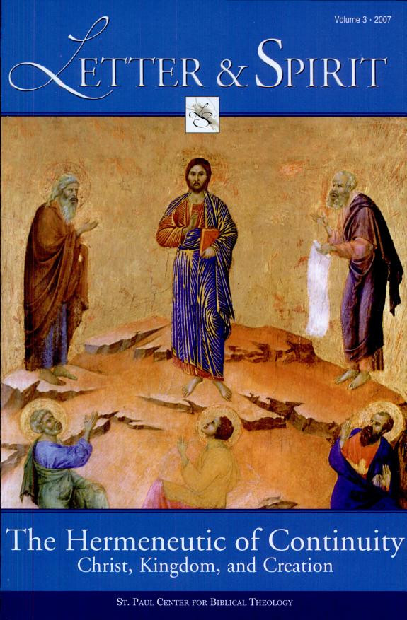 Cover of Letter & Spirit, Volume 3: The Hermeneutic of Continuity: Christ, Kingdom, and Creation