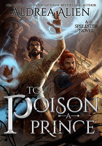 Cover of gay fantasy romance book with two men. One with a bow, the other using mage.