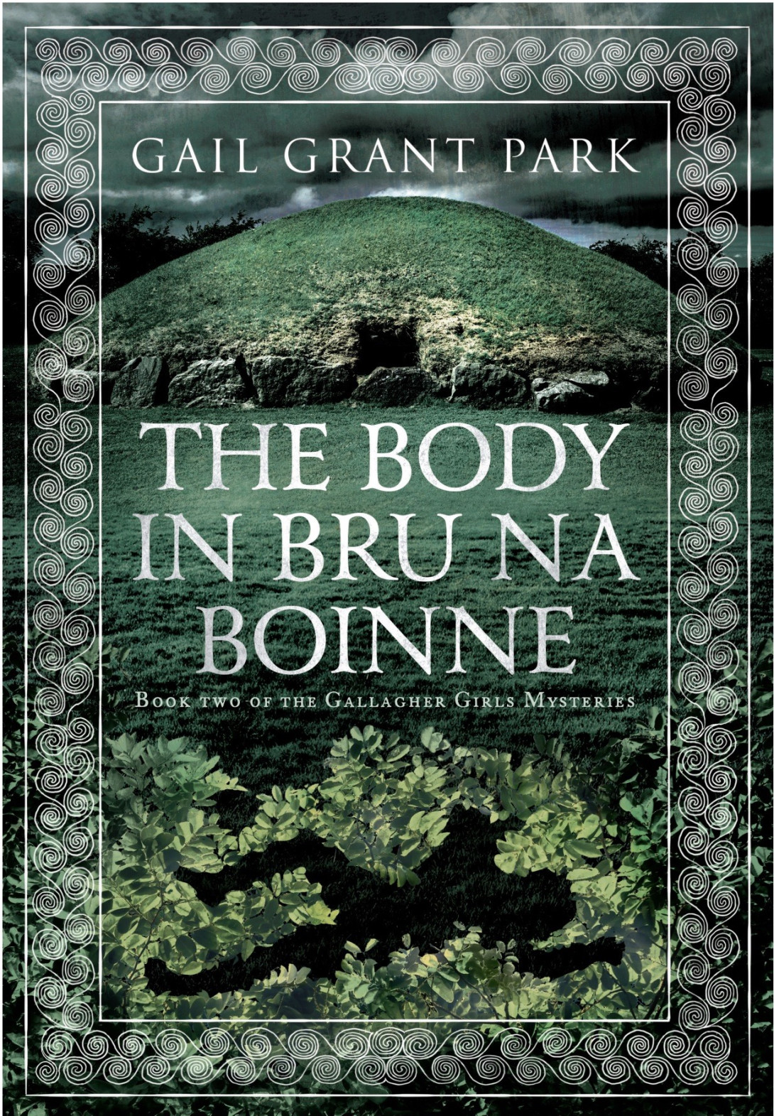 A burial mound with a shadowy body in the bushes foreground