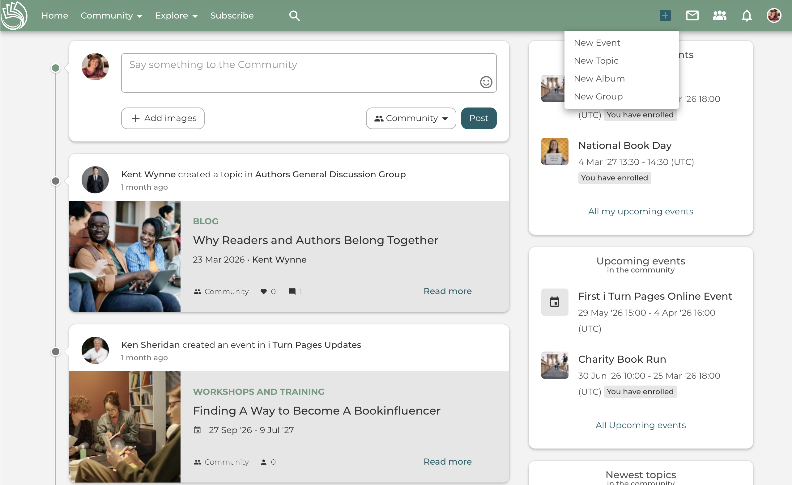 adding content to I Turn Pages
