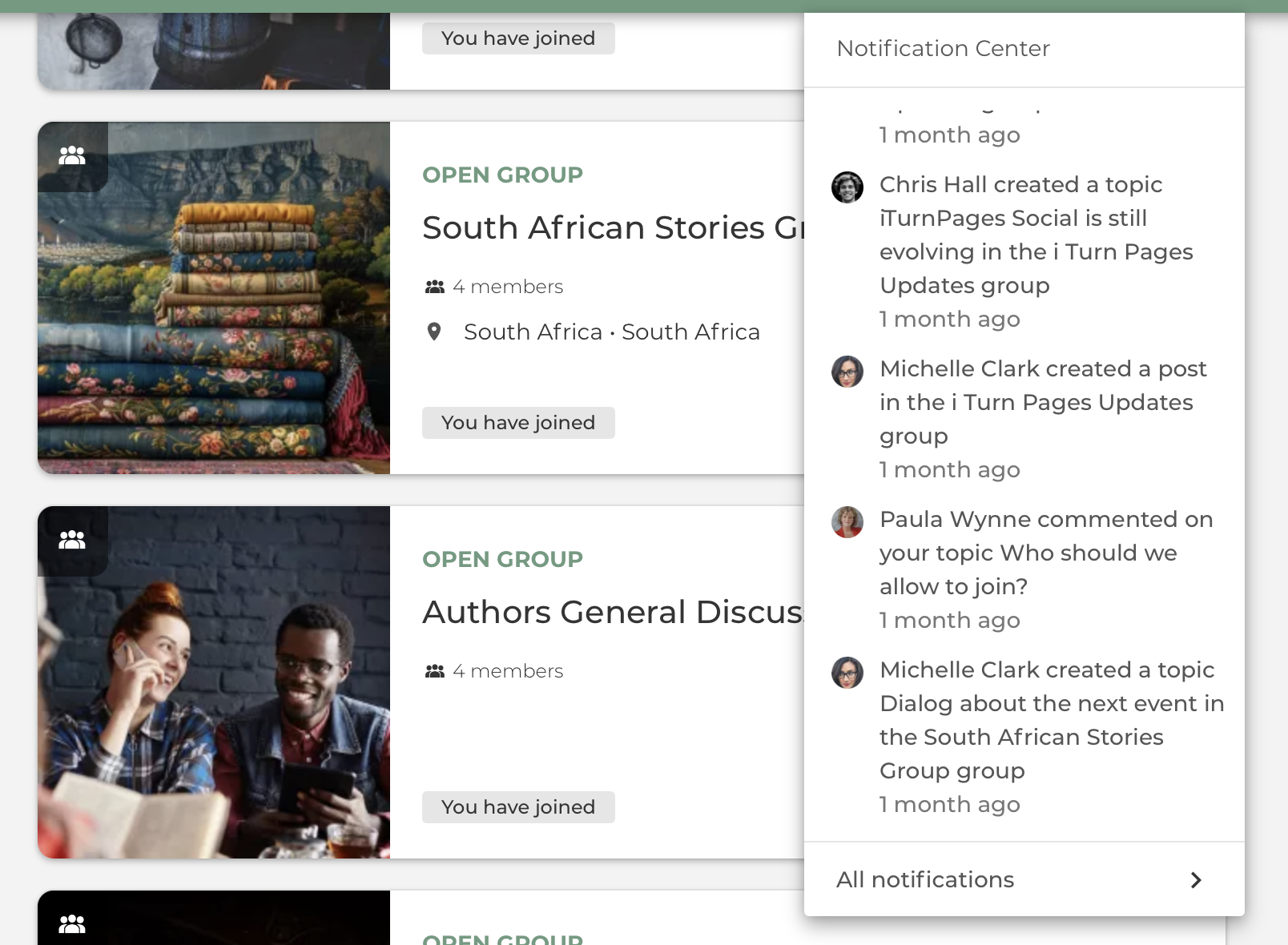 Group notifications