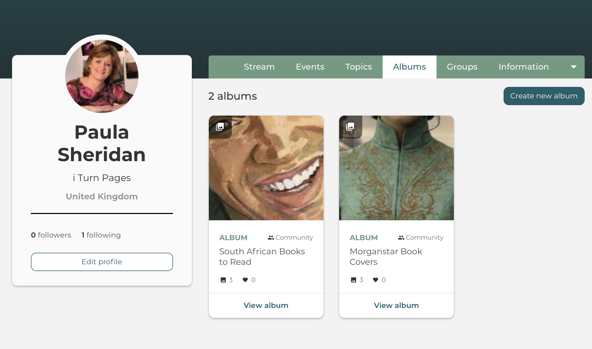 authors can promote book images through albums