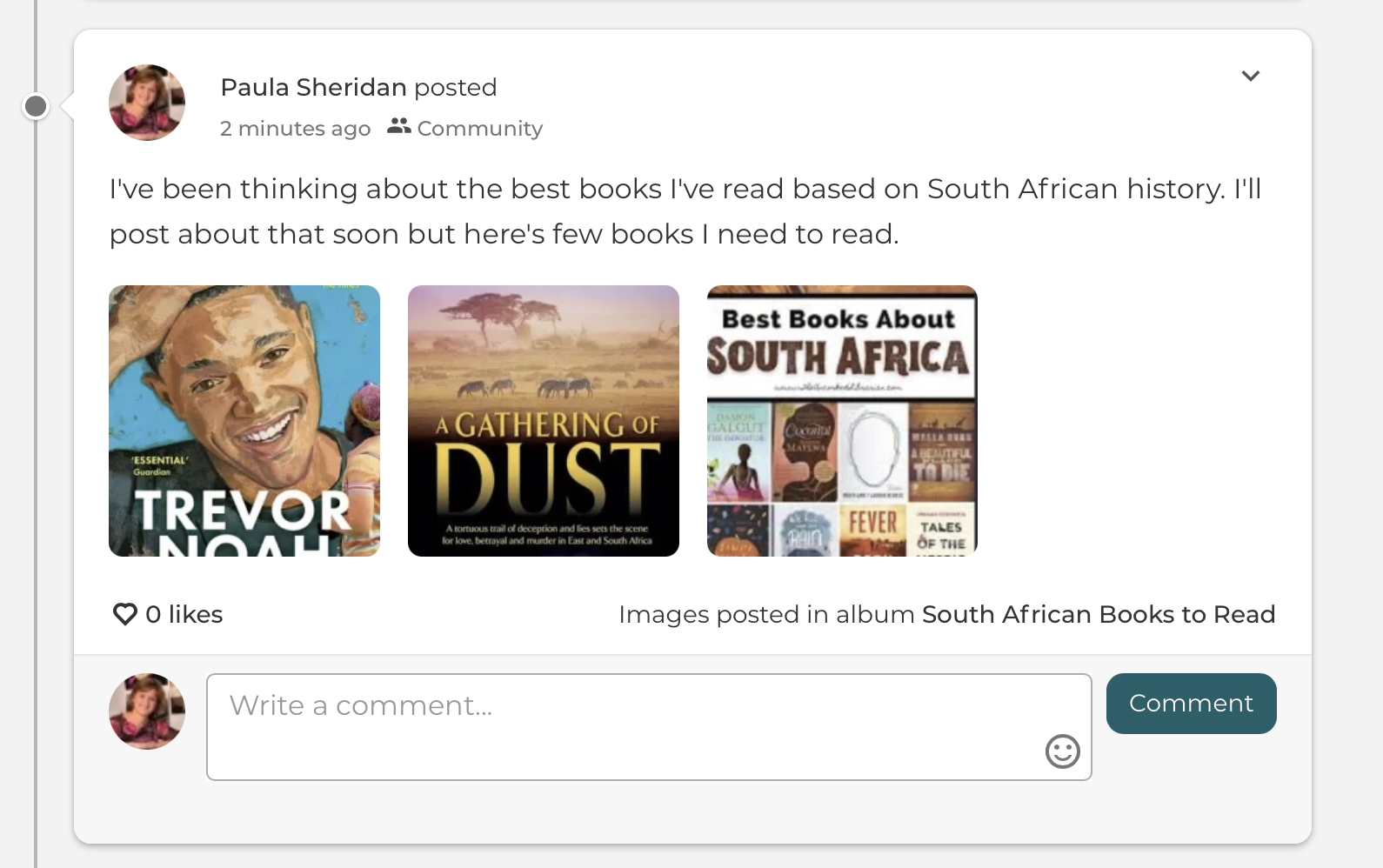 posting books I want to read into my reader community