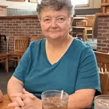 Joyce Johns at lunch
